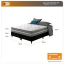 Ver imagem 2 de Cama Box King Preto + Colchão Molas Ensacadas Miami 193x203 Cinza com Preto