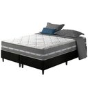 Ver imagem 1 de Cama Box King Preto + Colchão Molas Ensacadas Miami 193x203 Cinza com Preto