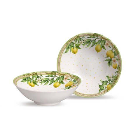 Conjunto 6 Bowls Decorados Doce Limone 300ml