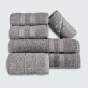 Ver imagem 1 de Jogo de Toalha 6 pçs Gigante Felpuda Lisboa 100% Algodão Cinza