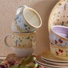 Conjunto 4 Canecas Chá Cerâmica 397ml Sussurro Pássaro - 5