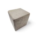 Ver imagem 1 de Mini Puff Banqueta Quadrado Cubo Decorativo Courino e Suede Bege Suede