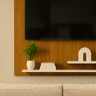 Rack Estante para Tv Moderno Ripado 3d Decorativo C/ Prateleira Off White Bege Quarto Sala de Estar - 8