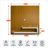 Rack Estante para Tv Moderno Ripado 3d Decorativo C/ Prateleira Off White Bege Quarto Sala de Estar - 4