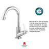 Torneira Lavatorio Lavabo Banheiro Abs 1/4 Volta Concept Metais 2190 - 3