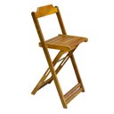 Ver imagem 2 de Conjunto de Mesa Bistrô de Madeira Dobrável com 3 Banquetas - Mel