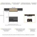 Ver imagem 4 de Armário de Cozinha Compacta 260cm Veneza Multimóveis V3698 Preto/Branco