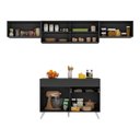 Ver imagem 6 de Armário de Cozinha Compacta 260cm Veneza Multimóveis V3698 Preto/Branco