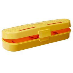 Estojo Porta Escovas de Dente Creme Dental Portátil Amarelo Crippa Mala Viagem Bolsa - 2