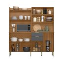 Ver imagem 3 de Cozinha Compacta Pitaya 7 Portas e 2 Gavetas Amêndola Touch Grafito Demóbile