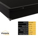 Ver imagem 4 de Cama Box com Baú Casal Preta e Colchão Ortobom Airtech Molas Ensacadas