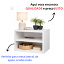 Ver imagem 6 de Mesa de Cabeceira Suspenso Mesinha Quarto Cama Retro - Branco
