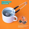 Kit 2 Infusores Chá Inox Coador Peneira Dupla Pinça Difusora - 2