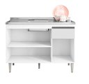 Ver imagem 2 de Balcão Gabinete de Pia 120cm sem Tampo/Cuba Virginia Branco