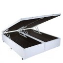 Ver imagem 2 de Cama Box Baú King Bipartido Sintético Branco 42x193x203