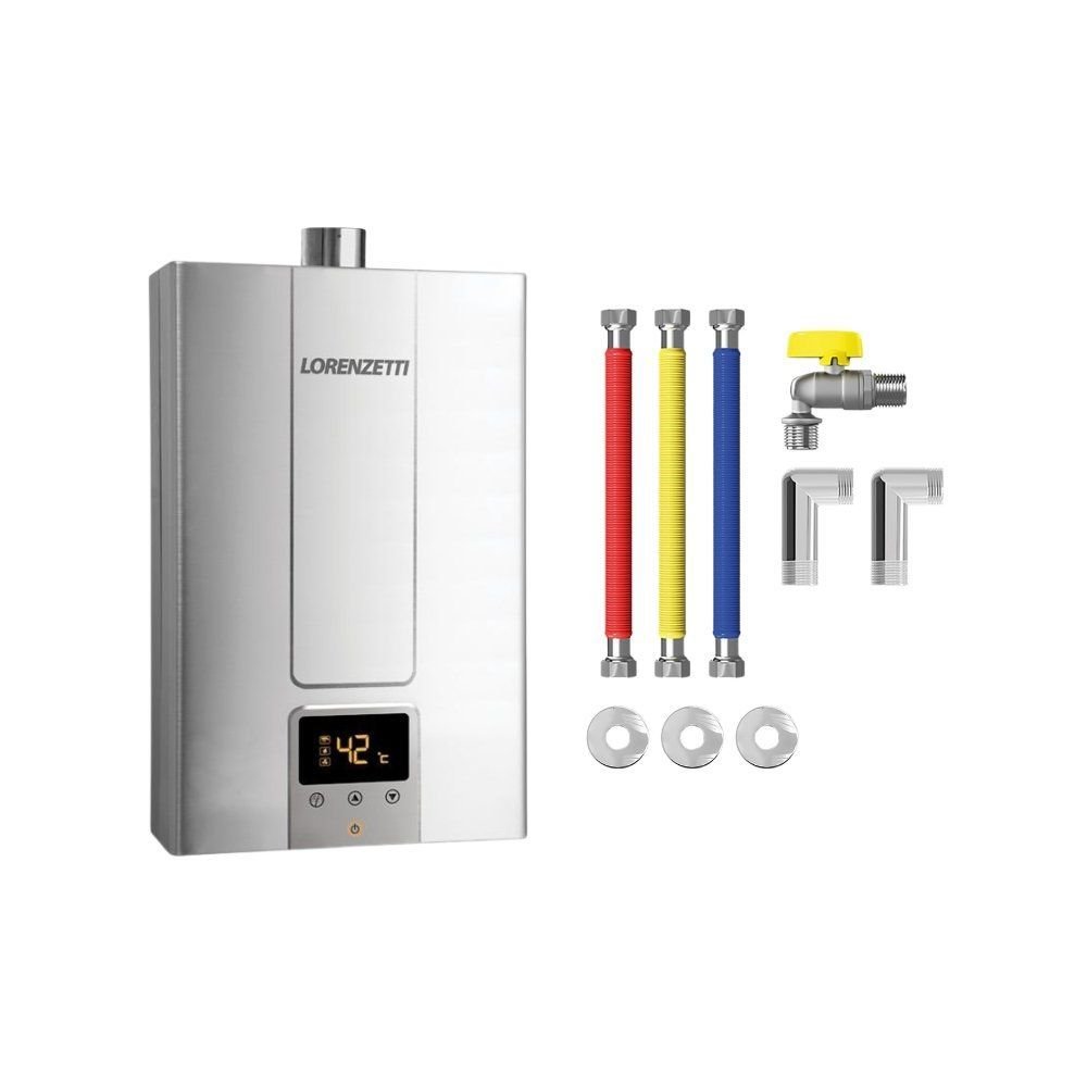 Aquecedor de Água a Gás Lz 2000de-i Digital Lorenzetti + Kit