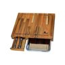 KIT CHURRASCO BARBECUE TABUA COM GARFO E FACA - 2