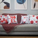 Ver imagem 2 de Kit com 4 Capas para Almofadas Natalinas Noel