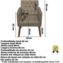Ver imagem 2 de Poltrona Decorativa para Cantinho do Café Tecido Suede Base Fixa Pés em Madeira Natural