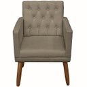Ver imagem 1 de Poltrona Decorativa Capitone para Sala de Estar Luxo - Moblan Decor:cappuccino