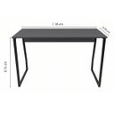 Ver imagem 4 de Mesa Escrivaninha Office Estilo Industrial 1,20m Chumbo Preto