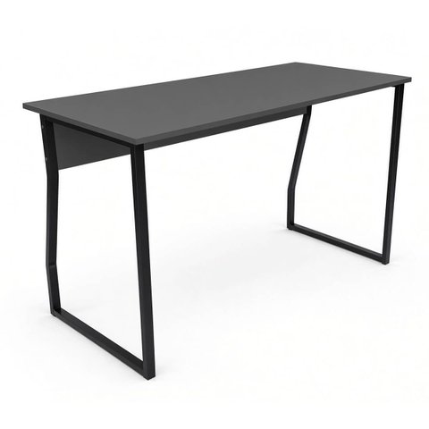 Mesa Escrivaninha Office Estilo Industrial 1,20m Chumbo Preto