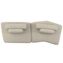 Ver mais imagens de Sofá Ilha Modular para Sala Living Orgânico 315cm Angra K01 Bouclê Bege - Lyam Decor