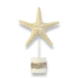 Enfeite Pedestal Estrela Bege 30cm - 2
