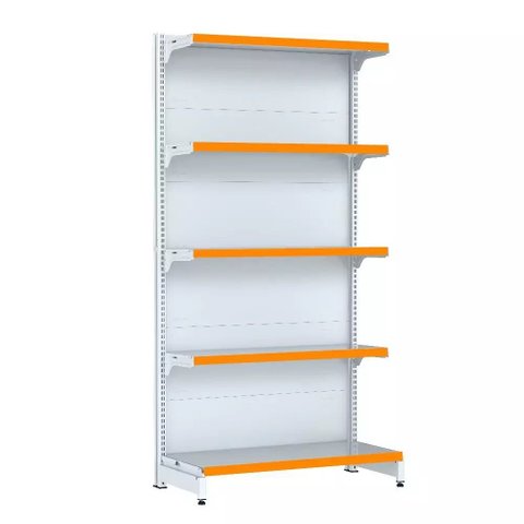 Gondola Parede 202 Fit Inicial Branco 5 Bandeja Pe Laranja