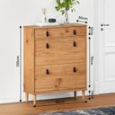 Ver imagem 5 de Sapateira Vertical Madeira Multiuso 2 Portas 1 Gaveta Mikka Rústico Idimex