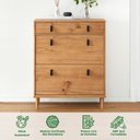 Ver imagem 4 de Sapateira Vertical Madeira Multiuso 2 Portas 1 Gaveta Mikka Rústico Idimex