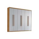 Ver imagem 1 de Guarda Roupa Solteiro 6 Portas e 2 Gavetas Naturale/Off White - Rufato