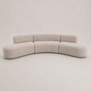 Ver imagem 4 de Sofa Curvo Virginia 3 Modulos Boucle Moscow Design Orgânico