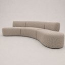Ver imagem 3 de Sofa Curvo Virginia 3 Modulos Boucle Moscow Design Orgânico