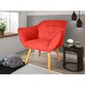Poltrona Decorativa Renata Sala Recepção Escritório Vermelha - 2