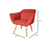 Poltrona Decorativa Renata Sala Recepção Escritório Vermelha - 3