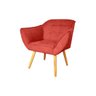 Poltrona Decorativa Renata Sala Recepção Escritório Vermelha - 1