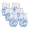 Conjunto 6 Copos Dubai Degas Azul Prussia Leitoso - 2