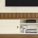 Ver imagem 4 de Estante Painel Home para Tv 70" Florianópolis Off White/amêndoa- Mabe Magazine