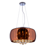 Lustre Pendente Plafon em Vidro e Cristal Attractive 50cm Moderno Quarto Sala Bivolt Cobre - 4