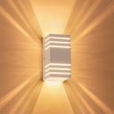 Ver imagem 4 de Arandela 2 Focos Efeito 6 Frisos Alumínio Interna e Externa Branca St2754