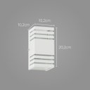 Ver imagem 2 de Arandela 2 Focos Efeito 6 Frisos Alumínio Interna e Externa Branca St2754