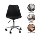 Ver imagem 4 de Kit 2 Cadeiras Office com Rodizio Giratória Saarinen - Preto + E-book
