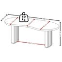 Ver imagem 3 de Mesa Escritorio Organica 200x90 cm e Balcão 3 Gavetas 2 Portas 161 cm Nogal Preto Artany