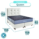 Ver imagem 3 de Cama Box + Colchão Queen Molas Ensacadas Petrus Paropas + Cabeceira Estofada