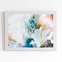 Ver imagem 1 de Quadro Lírio Páscoa Flores Colorido Moldura Branca 60x40cm
