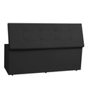 Ver imagem 3 de Kit Painel e Calçadeira Baú Solteiro 0,90m Berlim Corano Preto - Pallazio