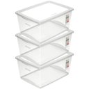 Ver imagem 1 de 3 Caixas Plásticas Organizadoras 60l com Tampa My Closet Ordene Multiuso