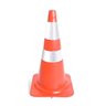 Cone Laranja e Branco Rigido Refletivo 50cm Plastcor - 1