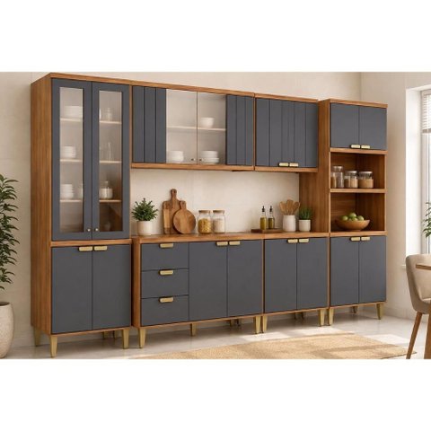 Cozinha Completa 6 Peças Elena CZ545 Cinamomo/Titanium MGM